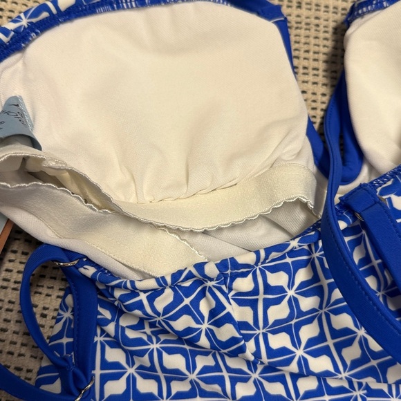 🎯60% OFF!  Shade & Shore Binded Geo Print Halter One Piece Swimsuit - Picture 6 of 10